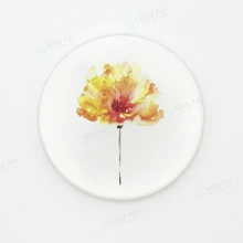 Современный скандинавский акварельный Цветочный художественный керамический оригинальные подставки для девочек стол для дома в отеле чашка для кухни дополнительный коврик для напитков