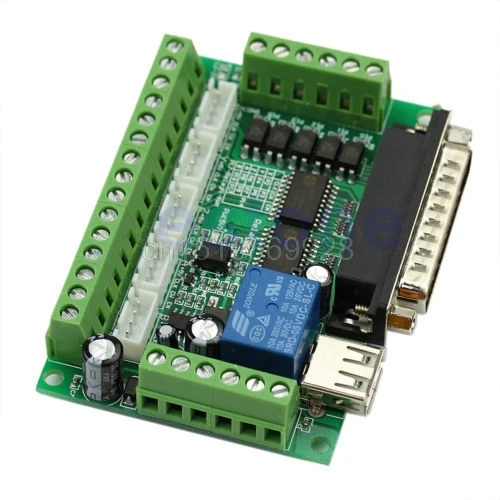 

Board CNC MACH3 Interface 5 Axis With Optocoupler Adapter Stepper Motor Driver M126 hot sale