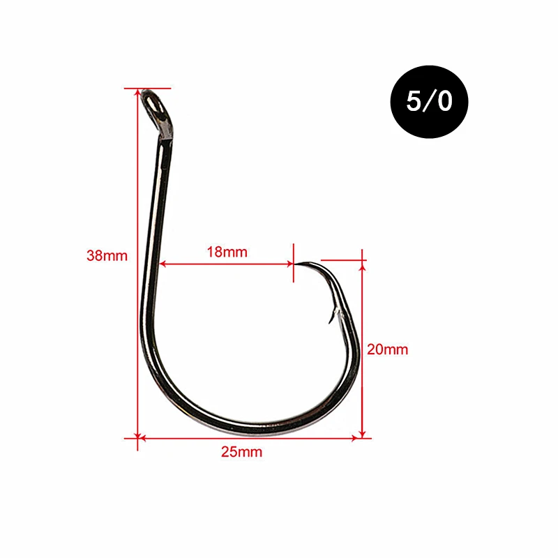 50 шт. 1/0-12/0 Круг Осьминог колючие рыболовные Крючки соленой воды муха карпа Офсетные Крючки Одиночная приманка джиг червь помощь рыболовный крючок Pesca