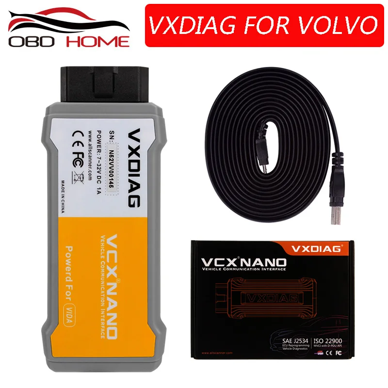 

2018 Hot Sell 100% Original VXDIAG VCX NANO For Volvo Car Diagnostic Tool better Than For Volvo Vida Dice 2014D