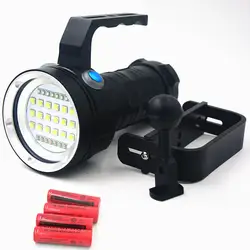 Подводный 80 м Waterproof18 * XM-L2 светодио дный Дайвинг видео Тактический перезаряжаемый фонарик Свет для подводной лодки фотографии