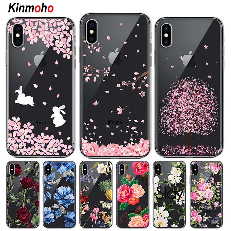 

Japanese Cherry Tree Blossom Sakura Rose Flower Phone Cases Cover For iPhone 7 8 Plus 6 6s X XR XS MAX 5S SE Coque Capinha Funda