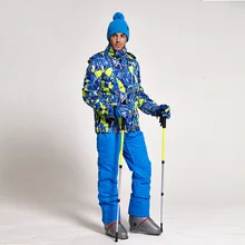 Новинка, зимний лыжный костюм, мужской комплект, ветрозащитный, водонепроницаемый, теплый, лыжный, сноубординг, костюмы, набор, мужской, для улицы, хит, лыжная куртка+ штаны, 332wy