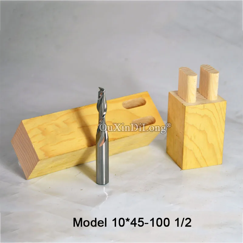 1PCS Woodworking Milling Cutter Dia 10mm, Upcut Spiral Router Bit, 1/2 Shank, Model 10*45-100 1/2 JF1654