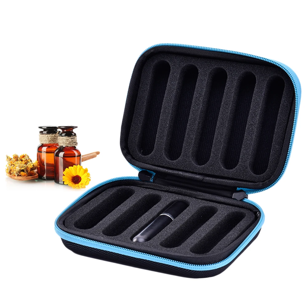 

10Bottles Roller Essential Oil Bottle Storage Bag Waterproof Mini Bottle Container EVA Travel Carrying Perfume Storage Organizer