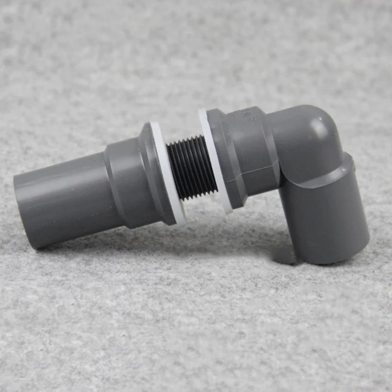 20mm Binnendiameter Lange 90 Graden Elleboog PVC Inlaat Uitlaat