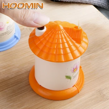 

HOOMIN Creative Toothpick Box Automatic Toothpick Holder Portable Fashion Lovely Random Color House Shaped