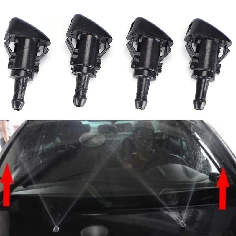 X AUTOHAUX 2pcs Black Plastic Front Windshield Wiper Nozzles 3W7Z17603AA for Ford Expedition