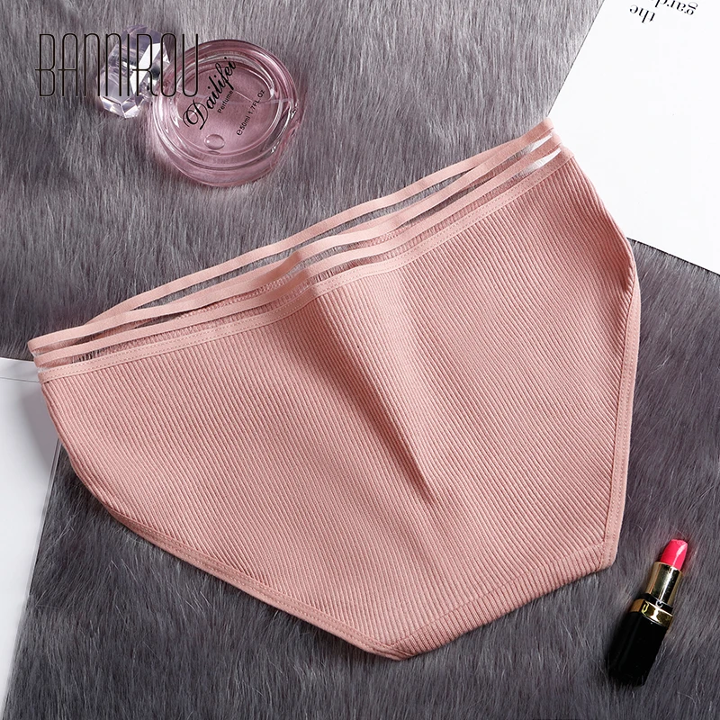 Woman Panties Cotton Underwear For Woman Briefs Solid Simple Antibacterial New 1 Pcs Panty Woman Female Underwear BANNIROU L-XXL