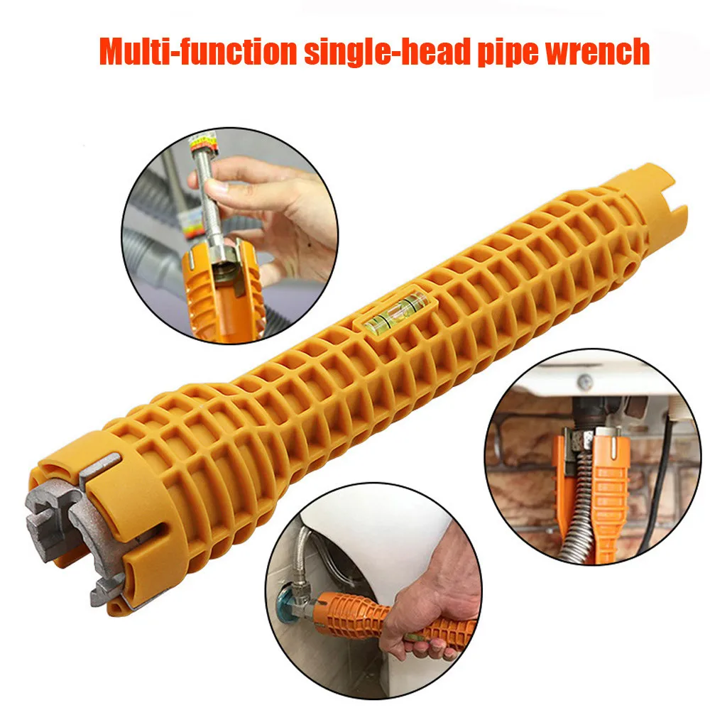 

Multifunctional new hot Home Kitchen Bathroom Faucet and Sink Installer Wrench Anti-Slip Handle Double Head Wrench Tool