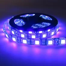 5 м/рулон УФ черные огни DC12V SMD5050 395-405nm Гибкая полоса IP65 для наружного использования внутри, лодки, ночной рыбалки, стерилизации, 3d-печати