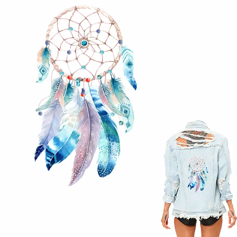 Cartoon Animals Vinyl Heat Transfer Dream Catcher Iron On Transfers Heat Transfer Stickers Cartoon Patch Feather Clothes