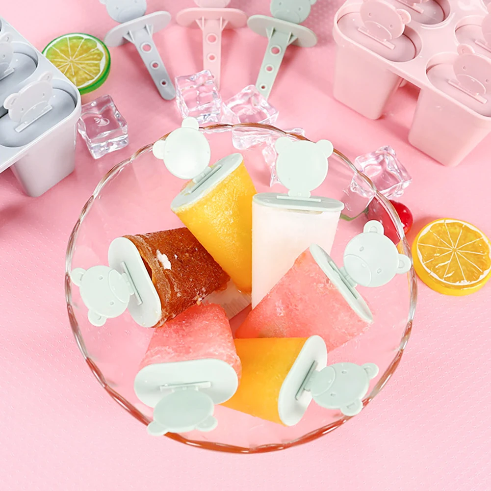 6 полости Popsicle формы для льда многоразовые самодельный Лед Крем детей емкость