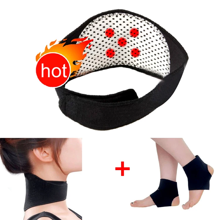 

Tourmaline Self Heating Magnetic Therapy Neck Pad & 1 Pair Ankle Support