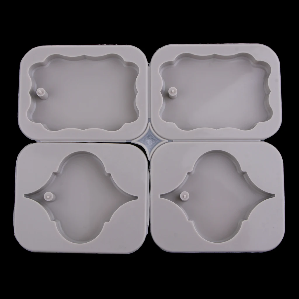 4 Cavity Flower Design Peach Heart Shaped Aromatherapy Wax Tablets Gypsum Mold Plaster Silicone Mold Soap Candle Making Mold