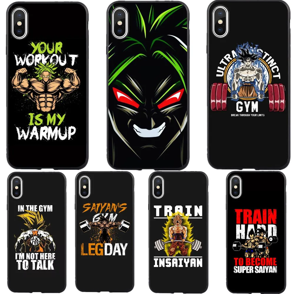 

BROLY Dragon Ball Z Black Soft silicone TPU Phone Cases Cover For iPhone X 5 5S SE 6 6S Plus 7 7Plus 8 8 Plus XS XS Max XR