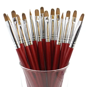 Eval Double Heads Kolinsky Sable Nail Brush 2 Way Acrylic Nail Art Brush Builder Set Kit DIY Nail Tools Gel acrylic Brush osaka acrylic nail kolinsky brush 14