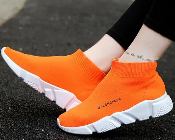 

Flying woven mesh large size popular girl shoes fashion breathable spring and autumn casual shoes.