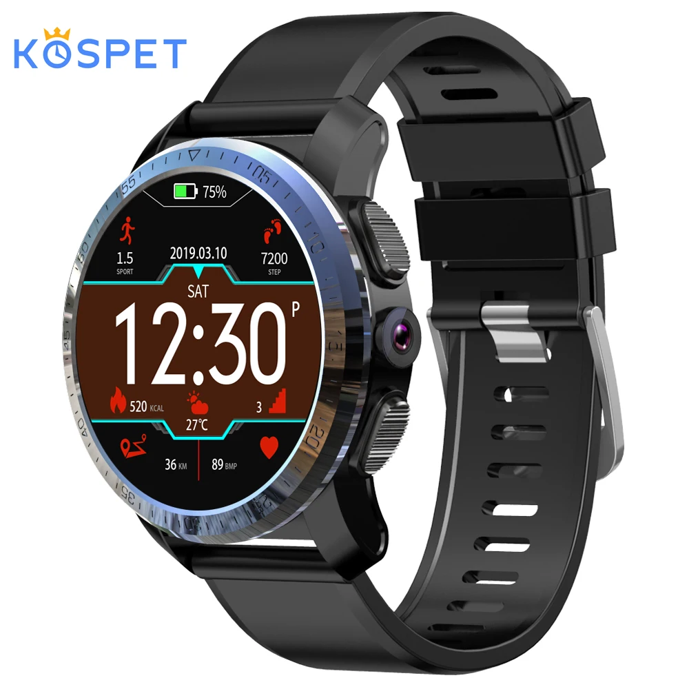 Смарт часы Kospet Optimus Pro 4G GPS Android двойная система 3 ГБ 32 аккумулятор 800 мАч камера 8 Мп 1