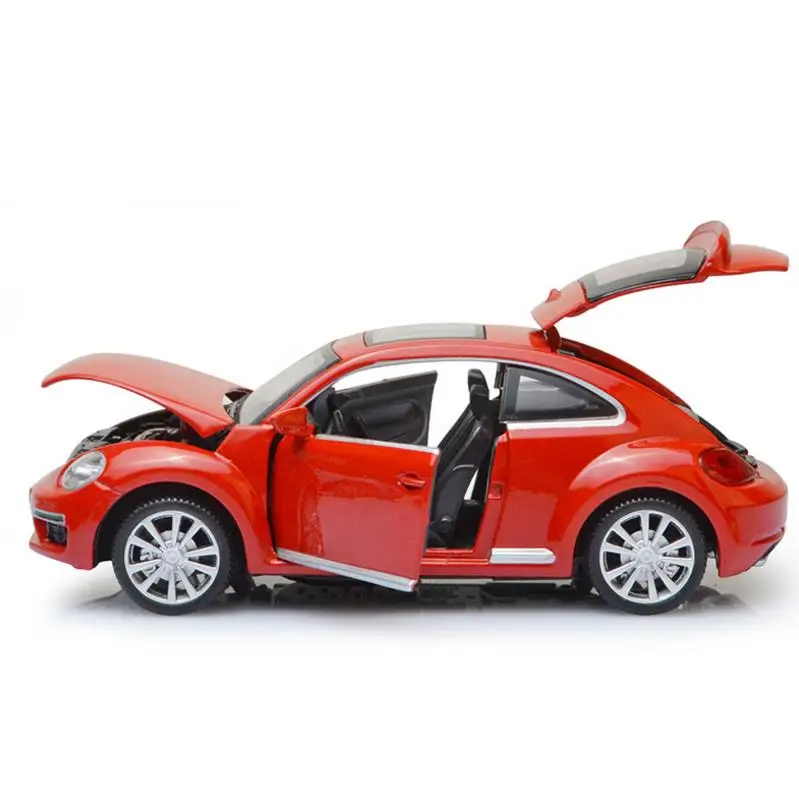 Весы для автомобилей Volkswagen Beetle металлические игрушки литья под давлением звук и