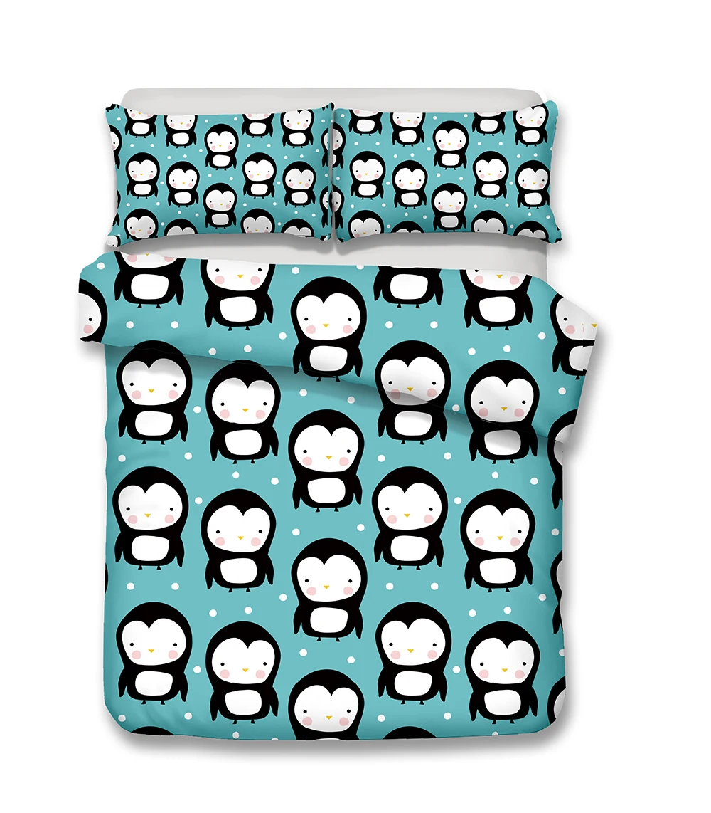3d Пингвин постельных принадлежностей Мандала Стёганое одеяло покрывало мир дизайн постельное белье богемный мини Ван постельное белье 3 шт. BE1131 - Цвет: 2