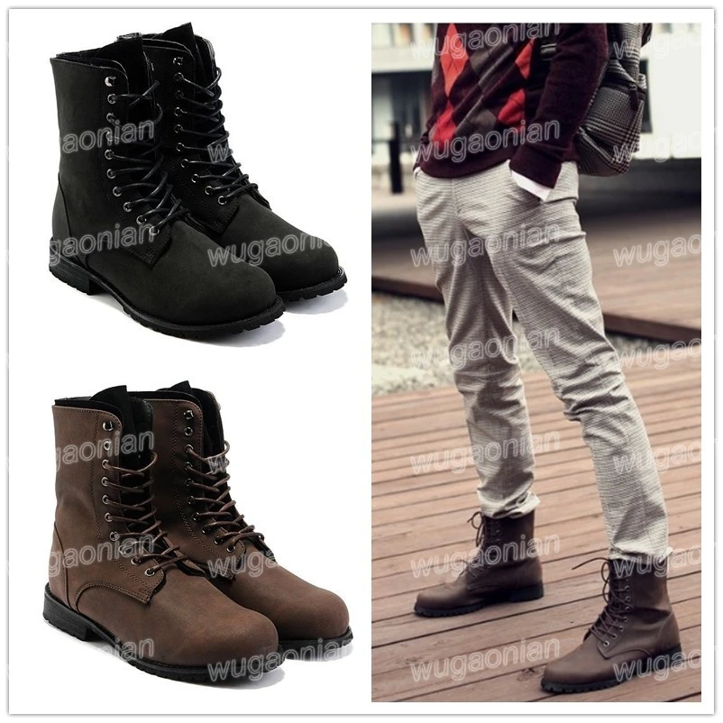 mens retro combat boots