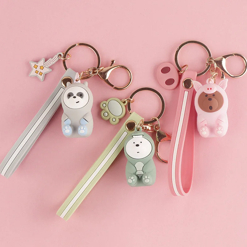 

2019 New Popular Nude key chain pig key chain car creative pendant unicorn key chain ring decorative arts gift to women Hot