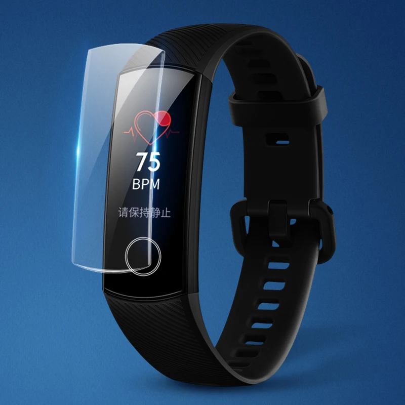 2 шт. анти-шок мягкий защитная пленка tpu для huawei Honor Band 4 защитные пленки Honor Band 4 бег полный экран крышка