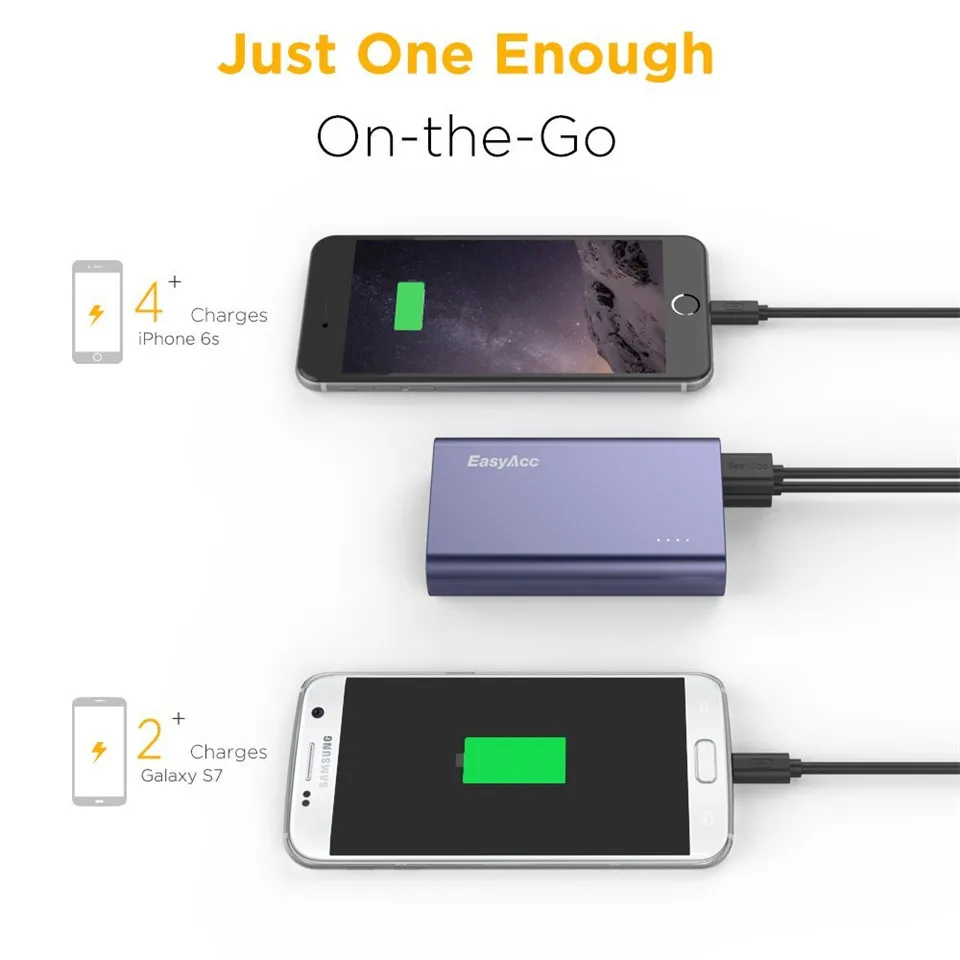 Easyacc 10000mAh Powerbank Qualcomm Quick Charge 3.0 Dual Port 10000 Power Bank Portable Fast USB Charger For Most phone Tables Easyacc 10000mAh Powerbank Qualcomm Quick Charge 3.0 Dual Port 10000 Power Bank Portable Fast USB Charger For Most phone Tables