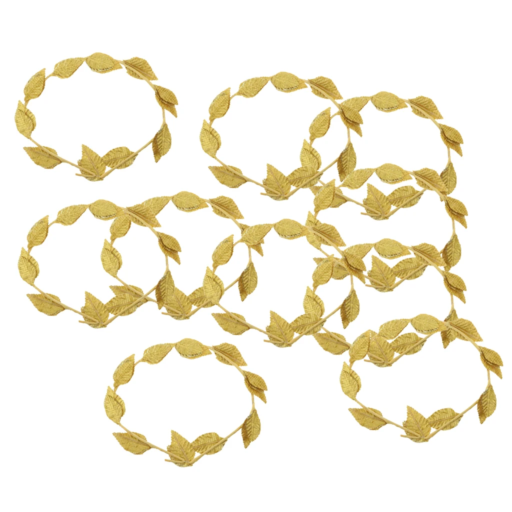 10pcs Laurel Wreath Roman Greek Goddess Gold Leaf Headband Summer Beach Wedding Hair Accessories Gift 10pcs Laurel Wreath Roman Greek Goddess Gold Leaf Headband Summer Beach Wedding Hair Accessories Gift