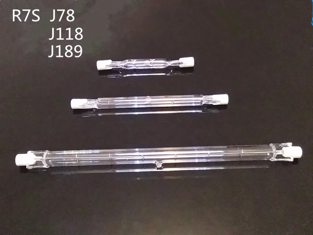 

R7S Tungsten halogen lamp R7S J78 J118 J189 halogen Tungsten Tube R7S 220v 500W 300W 150w R7X halogen tube 220V 1000W
