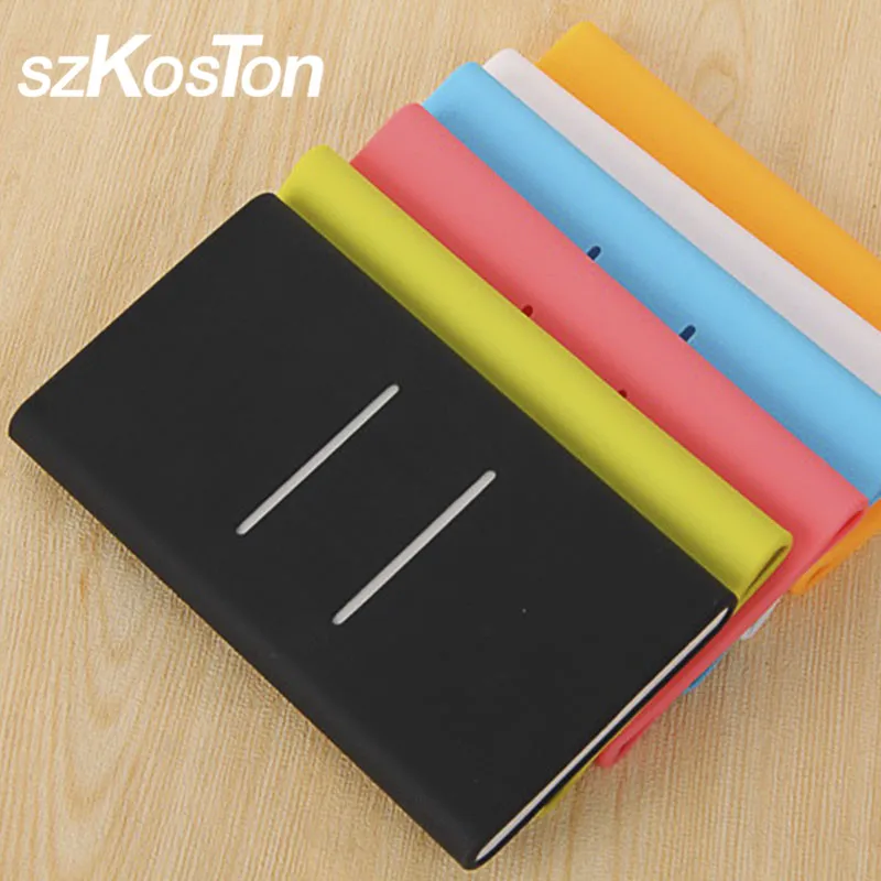 Силиконовая Защитная крышка облегающий рукав сумка для Xiaomi power Bank 20000 мАч 2c power Bank для Xiaomi зарядное устройство гелевая резиновая крышка защита - изображение