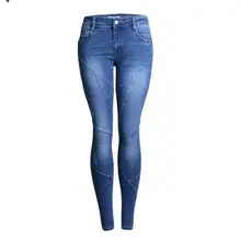 Женские Лоскутные линии, плюс размер, новые брендовые эластичные с низкой талией джинсы-скинни трусы для женщин, джинсовые джинсы Новые