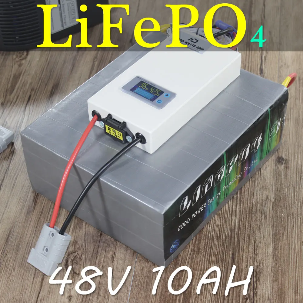 

lifepo4 battery 48v 10ah Electric bike battery pack with 500W BMS LCD Monitor