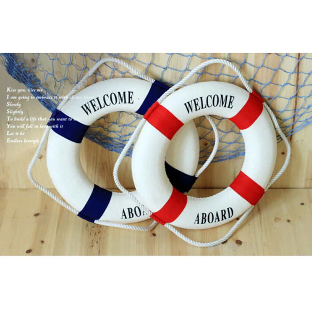 Amazon.com: Mediterranean Theme Nautical Life Ring Decorative Life Ring  Lifebuoy Home Decoration for Cafe Shop Bar Decoration - 30cm, Anchor : Home  & Kitchen