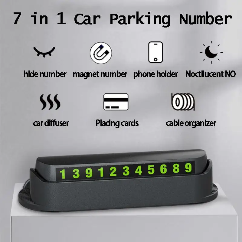 

Car Temporary Parking Card Phone Number Card Plate Telephone Number Car Park Stop Automobile Accessories Car-styling
