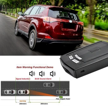 

Auto 360 Degree Vehicle V5 Speed Car Radar Detector Band LED Display Laser Speed English Russian Voice Alert Warning