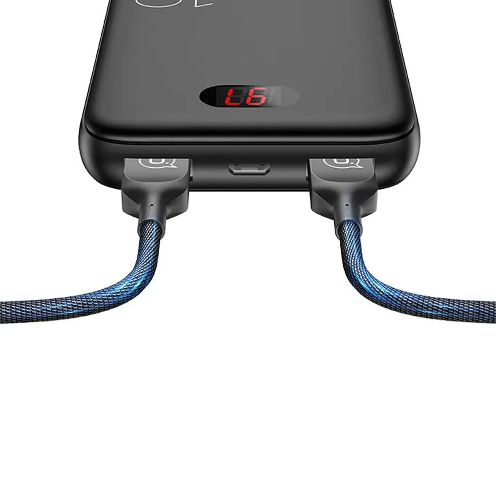 10000 мАч портативный размер беспроводной палец банк питания двойной USB мини зарядное устройство с ЖК-панелью Дисплей для мобильного телефона