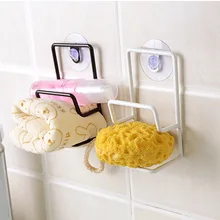 With Sucker Double Layers Stand Washing Holder Sponge Cleaning Cloth Organizer Home Storage Tidy Supplies Draining Brush Rack
