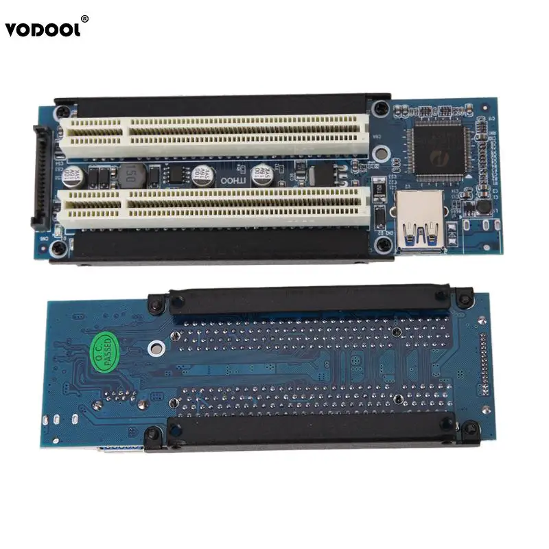 VODOOL PCI-E Express X1 к двойной PCI Riser удлинить адаптер карты с 1 м USB3.0 кабель для WIN2000/XP/Vista/Win7/Win8/LINUX добавить карту