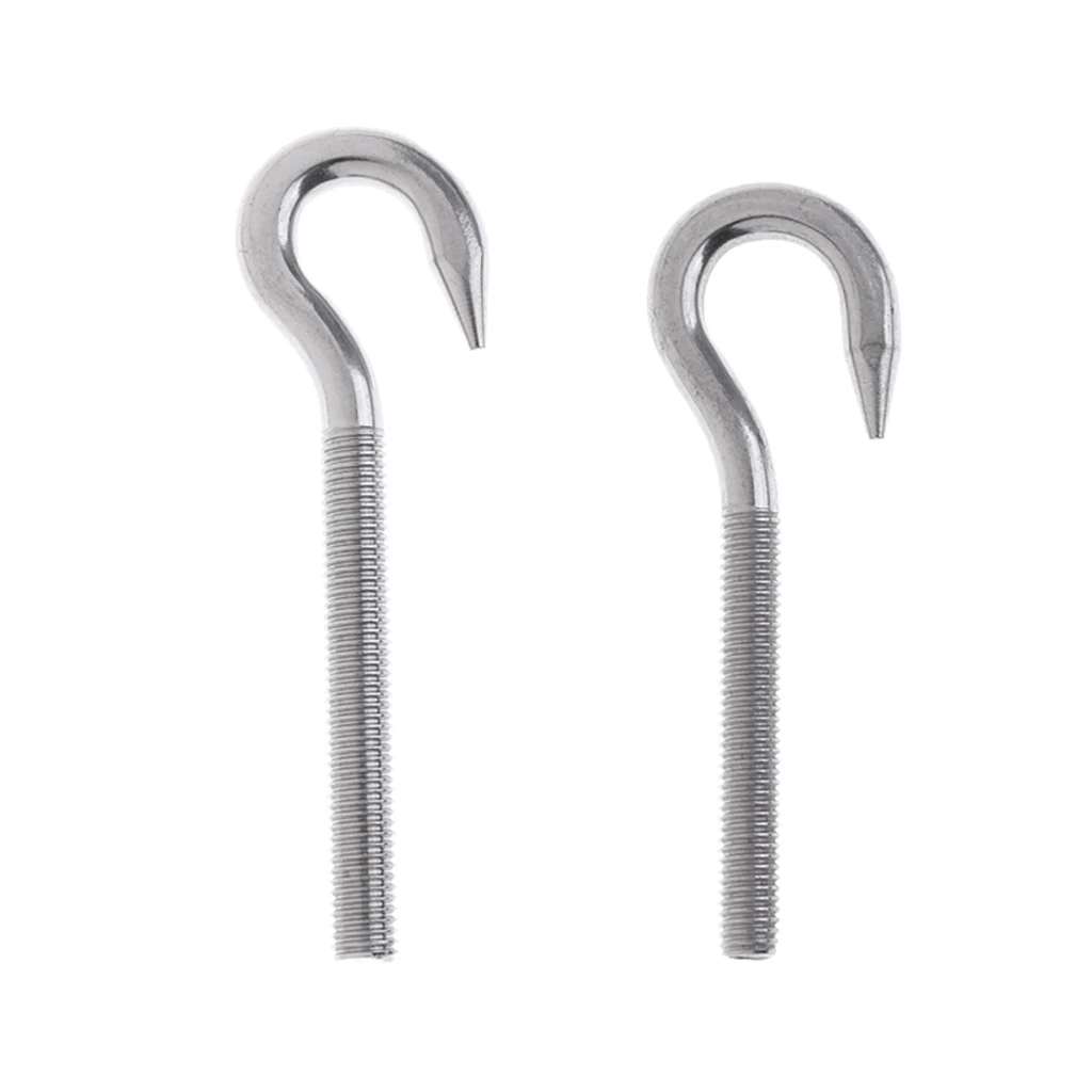 Marine Stainless Steel Hook Bolt Eye Screw Threaded Bolt Boat Parts M8&M6