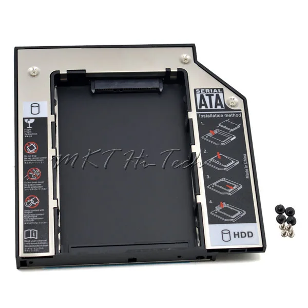 

Plastic Steel Universal SATA III 2nd HDD Caddy 12.7mm for 2.5" 7mm 9mm 9.5mm 12.5mm SSD Case HDD Enclosure for NoteBook ODD