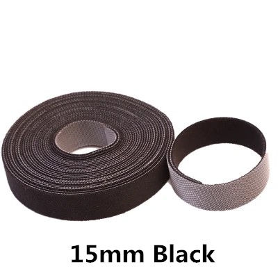 3 м 15/20 мм Волшебная Стикеры NylonHooks петли клейкая крепежная лента к спине Self швейные принадлежности "сделай сам" аксессуары лента-липучка «Magic Tape» - Цвет: Black   1.5cm X 3M