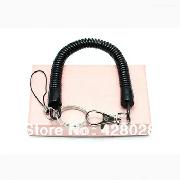 

Wholesale plastic spring plastic cord telephone cord Key Chain key ring keychain keyring lovers design
