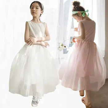 

New 2019 Baby Sundress Mesh Girls Dress Gauze Adorable Baby Princess Dress Children Patchwork Dress Fashion,#5005