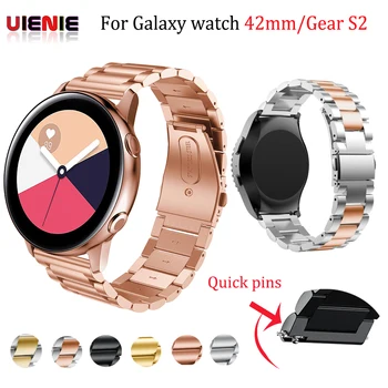 

Stainless Steel Watch Bands For Samsung Galaxy 42mm Bracelet Strap for Samsung Gear S2 Quick Release Band Strap Sport Band 20mm