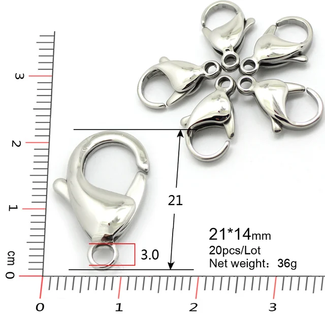 Stainless Steel Jewelry Findings Lobster Clasps Necklace Bracelet Lobster Clasps Jewelry Making