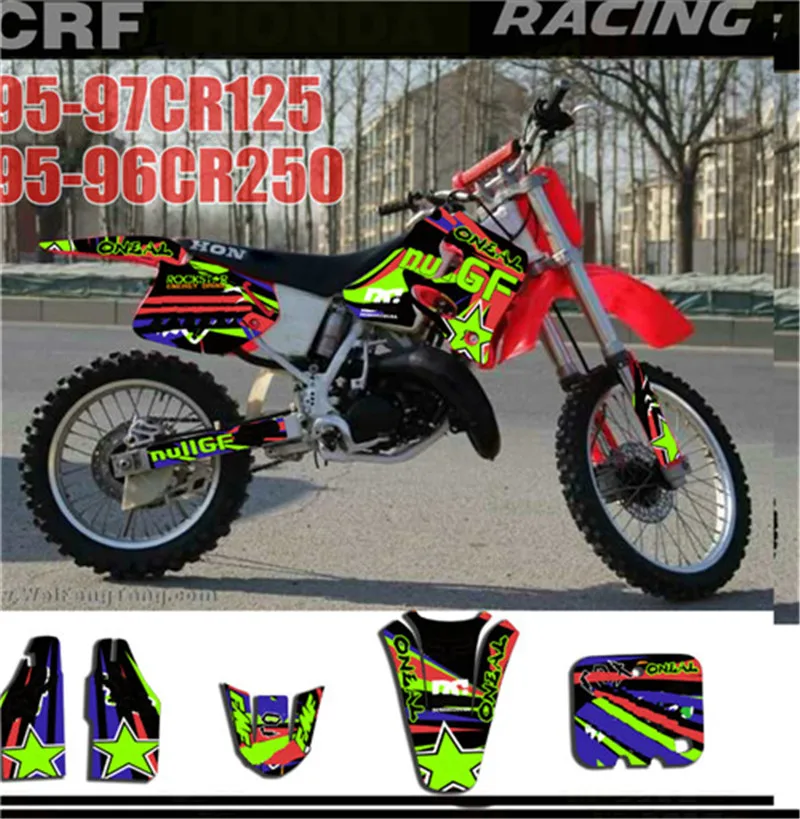 

DECALS GRAPHICS & BACKGROUNDS Sticker For Honda CR125 1995 - 1997 CR250 1995 1996 CR 125 250 95 96