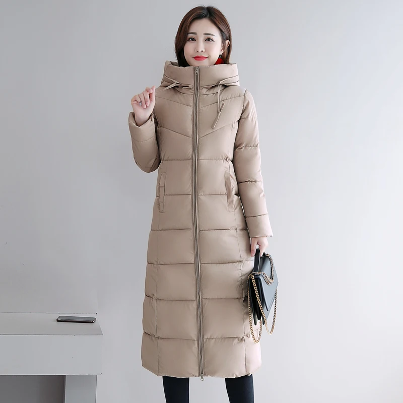 Длинная зимняя женская куртка с капюшоном, большие размеры, 5XL, 6XL, пальто с хлопковой подкладкой, Женская парка, парка, женская верхняя одежда, теплая куртка