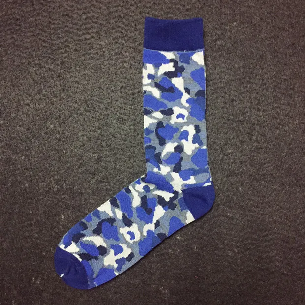 PEONFLY Long Canister Men cotton Camouflage happy funny Tide Socks calcetines meias masculino 1pairs